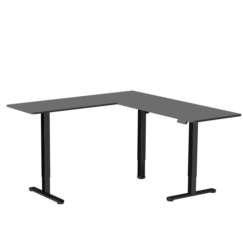 Black 75 x 63 in Corner Standing Desk C386630