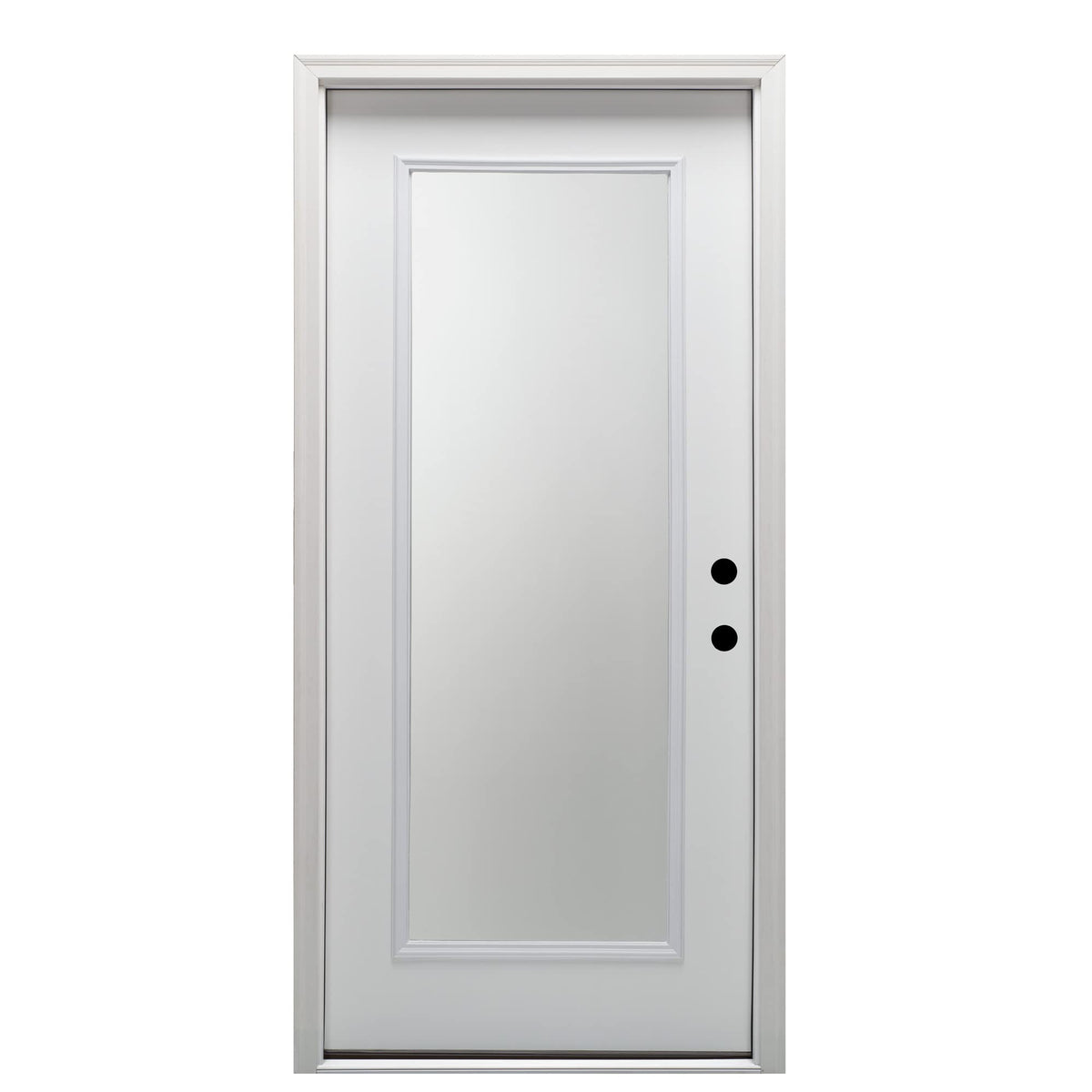 Fiberglass Smooth Primed Left Hand In-Swing Prehung Front Door Full Lite Clear Glass 32" x 80" Q62917