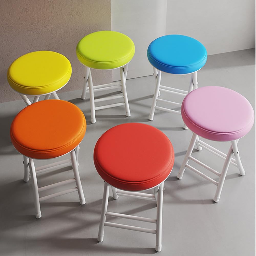 Round Padded Folding Stool Y37305