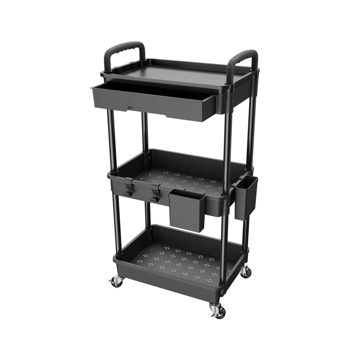 3 Tier Rolling Utility Cart with Drawer U93279