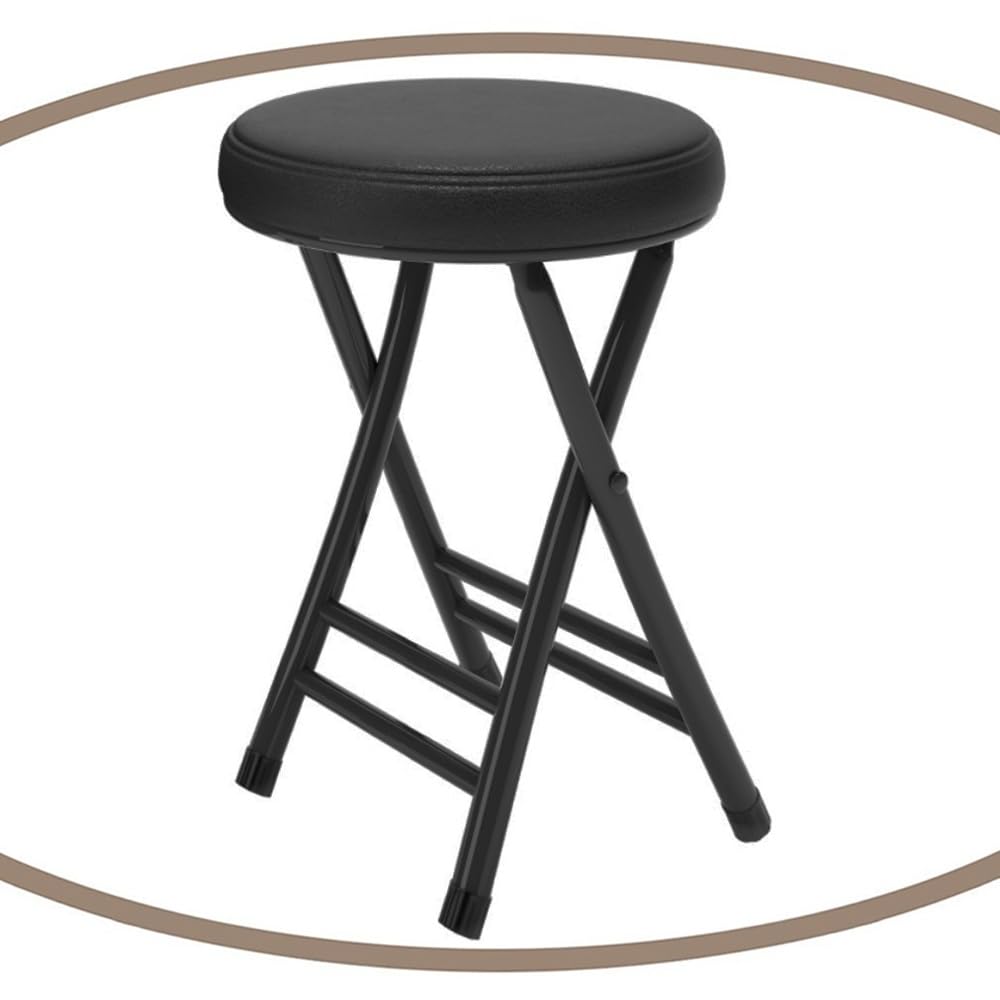 Round Padded Folding Stool Y37305