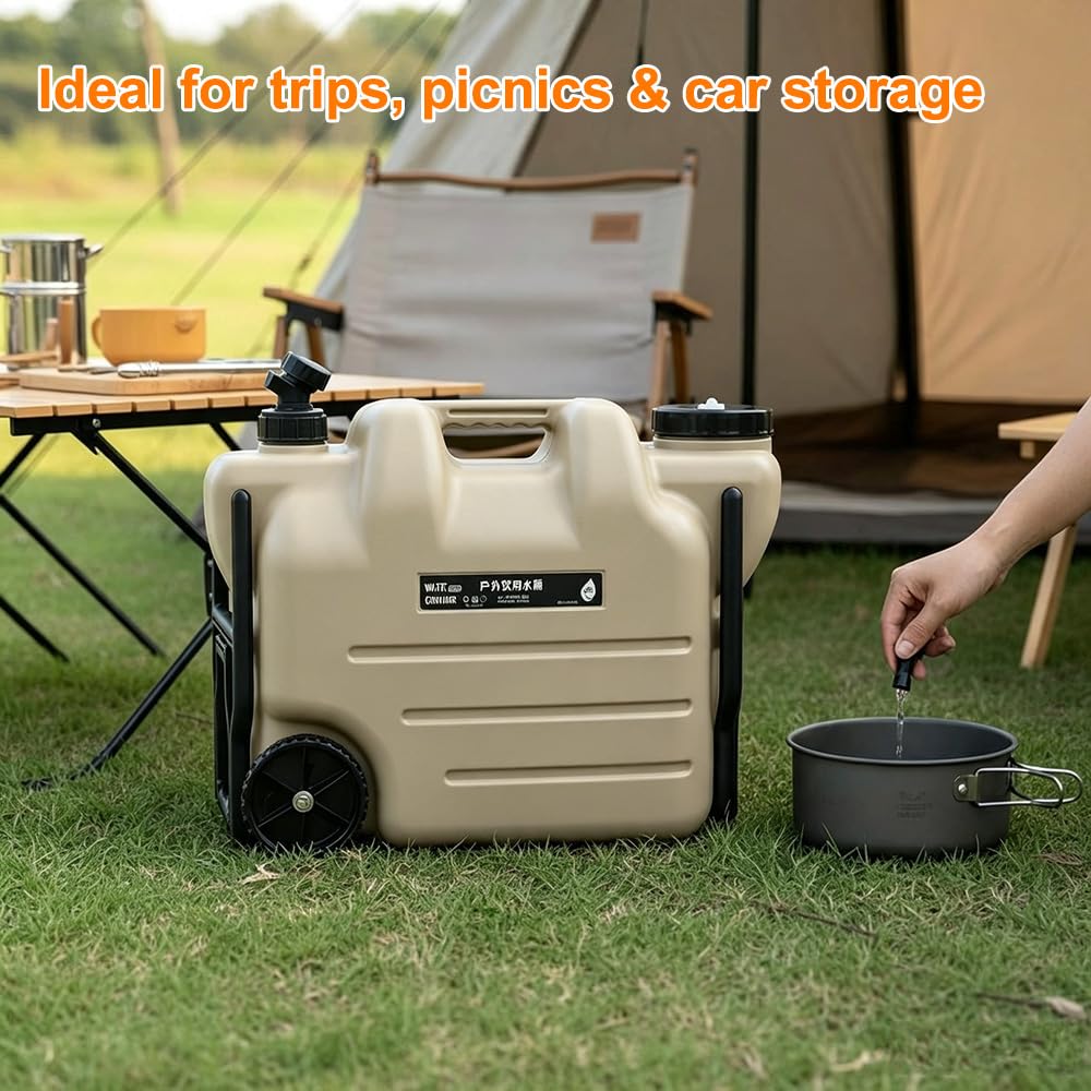 7.4 Gallon Water Container with Tap and Wheels N4610