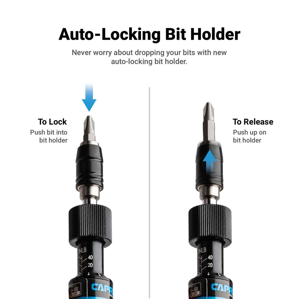 Black 10-50 in-lbs Torque Screwdriver Set O378525