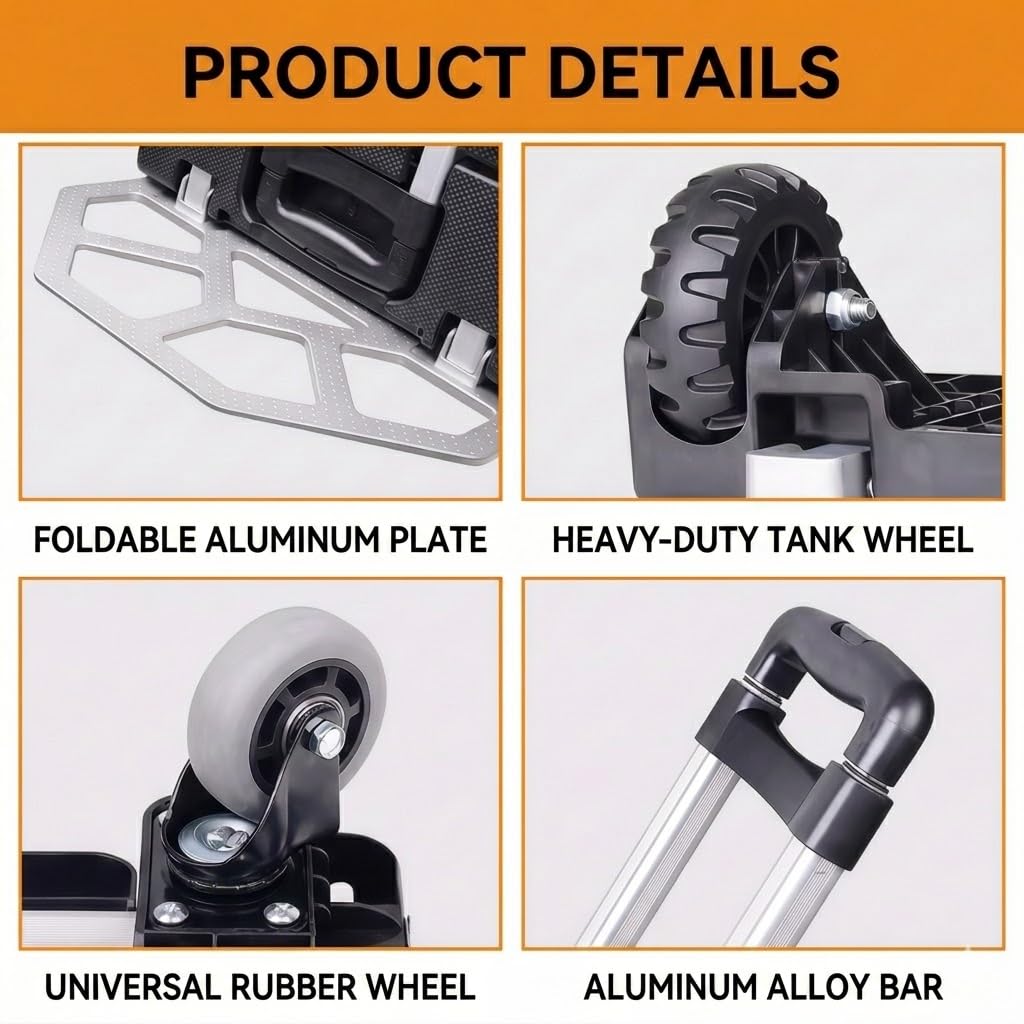 3-in-1 Folding Hand Truck 500 lbs Capacity K294835