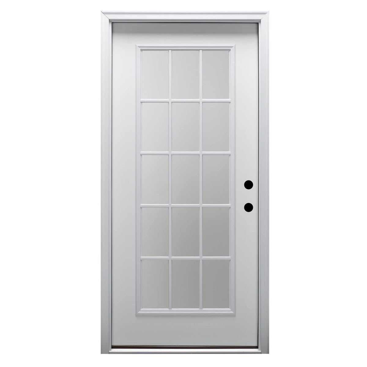 Steel Primed Left Hand In-Swing 15 Lite Clear Glass Front Door M904