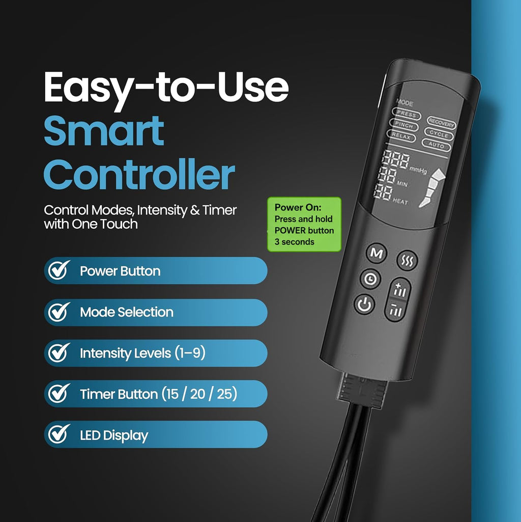 Air Compression Leg Massager with Heat L59590