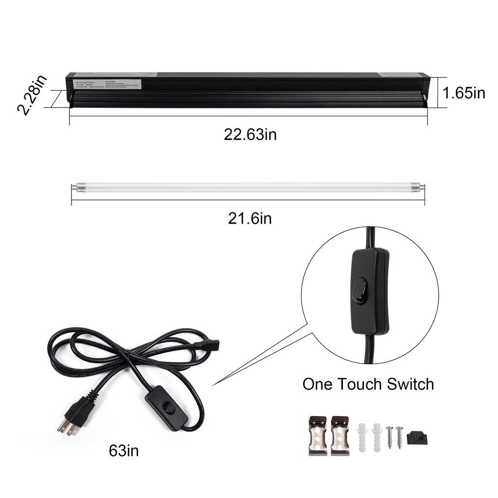 24W T5 5.0 UVB Reptile Light Kit K935