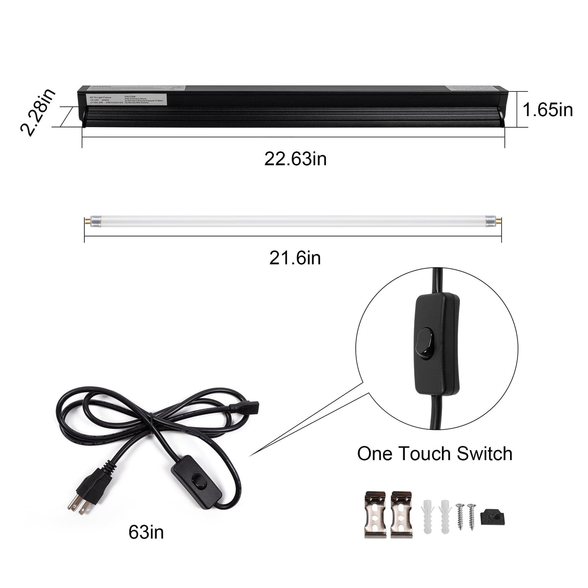 24W T5 5.0 UVB Reptile Light Kit K935