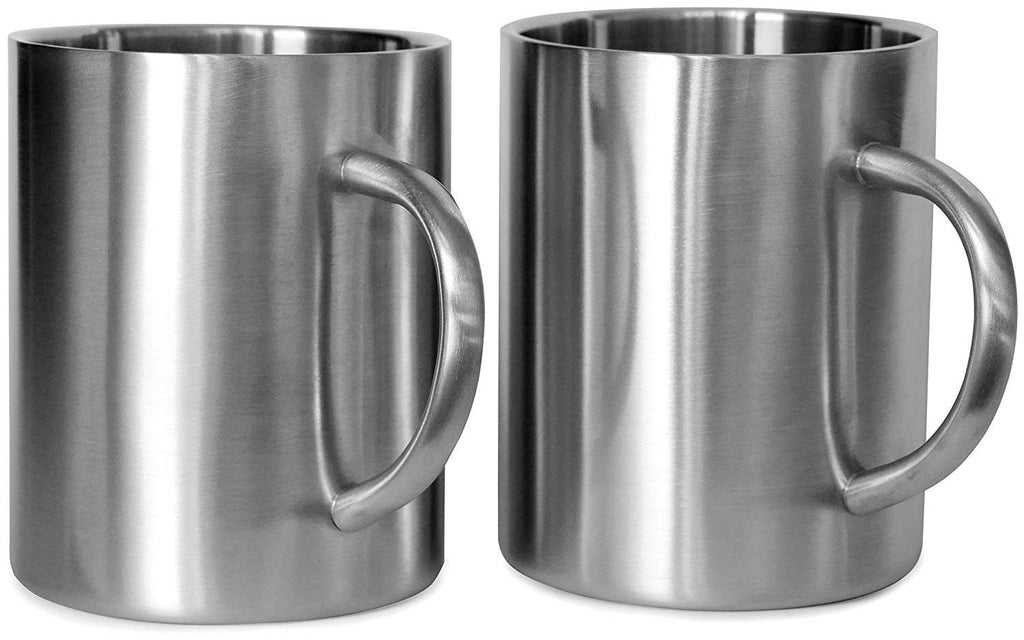 15 oz Double Wall Stainless Steel Insulated Mug Set of 2 B945214
