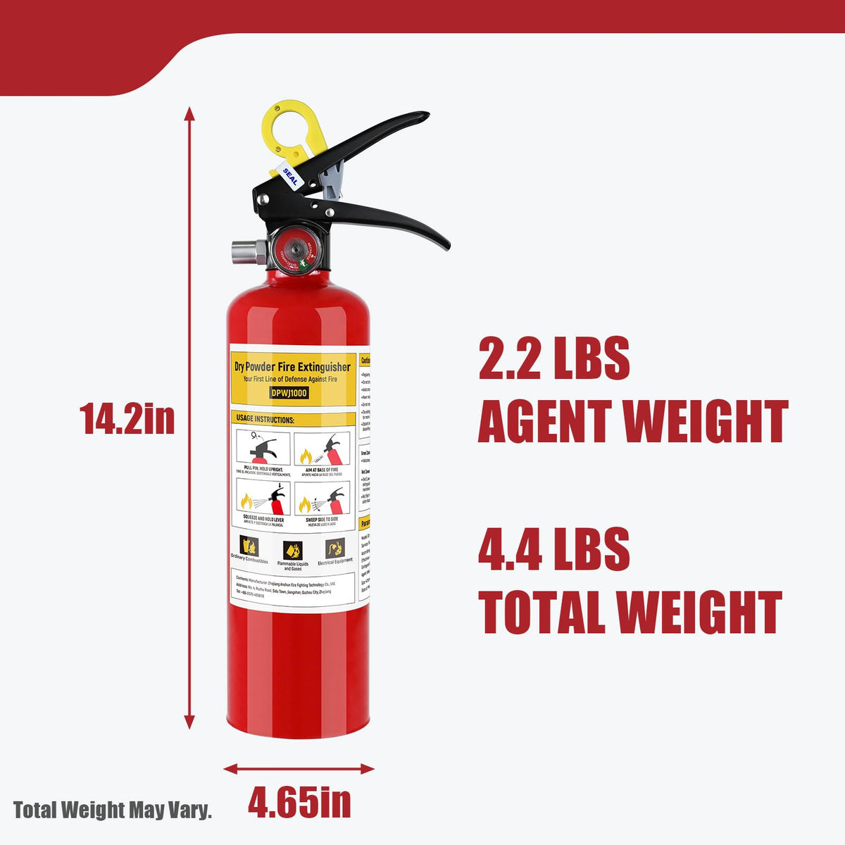 2.5 lb ABC Dry Chemical Fire Extinguishers I9254