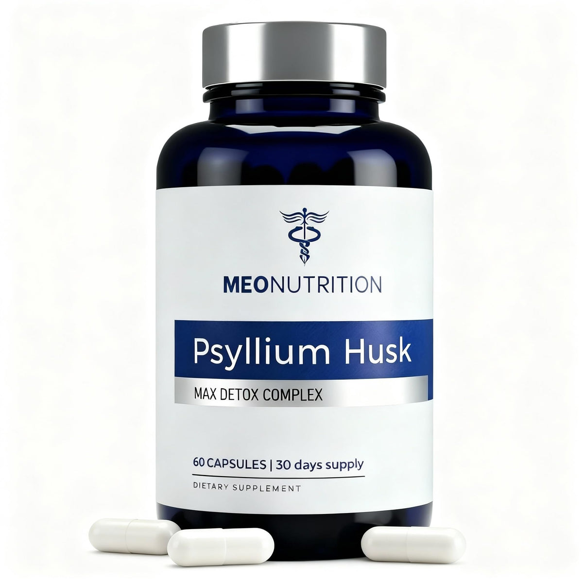 1520mg Psyllium Husk Capsules with Probiotics & Fiber W689097