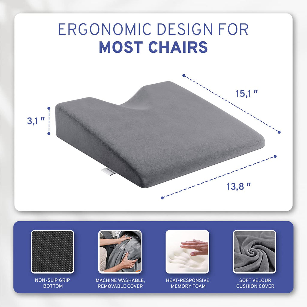 Memory Foam Wedge Seat Cushion X533622