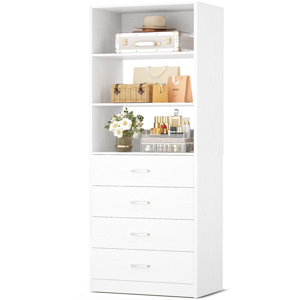 Wood Closet Organizer with 4 Drawers A9693