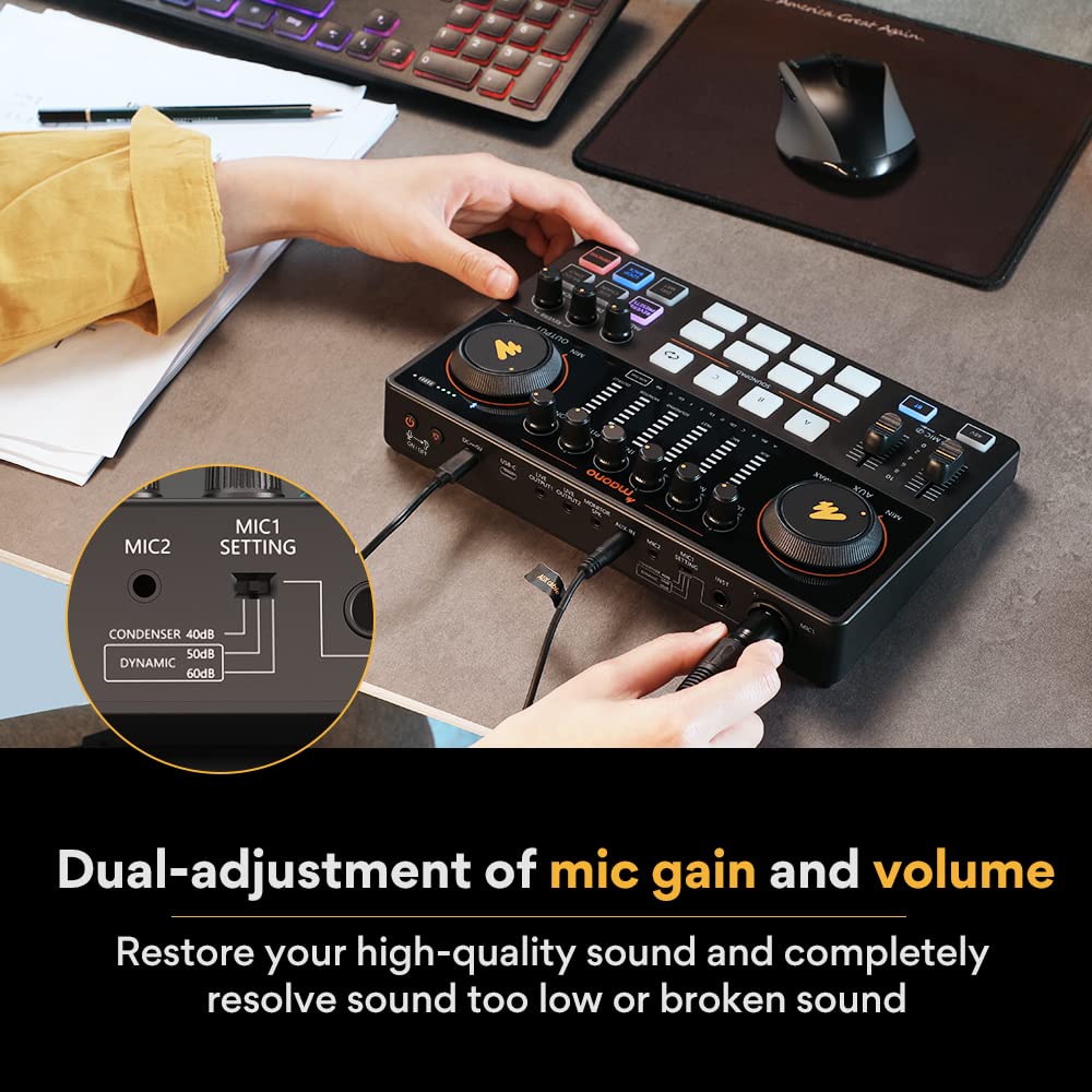 Audio Interface Mixer with XLR Input U766358