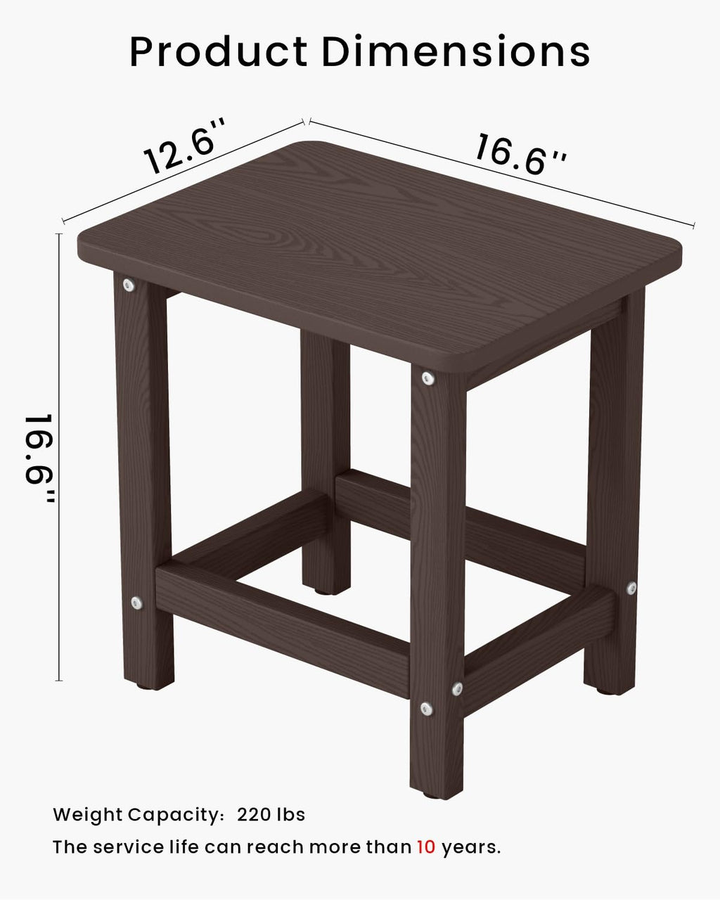 Set of 2 HDPE Outdoor Side Table J735