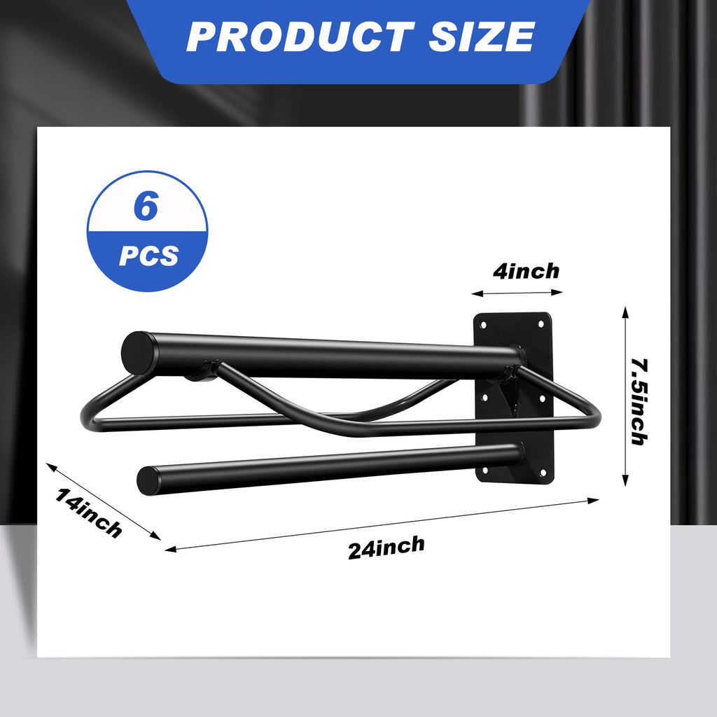 6 Pcs Wall Mount Saddle Rack with Pad Bar M9090