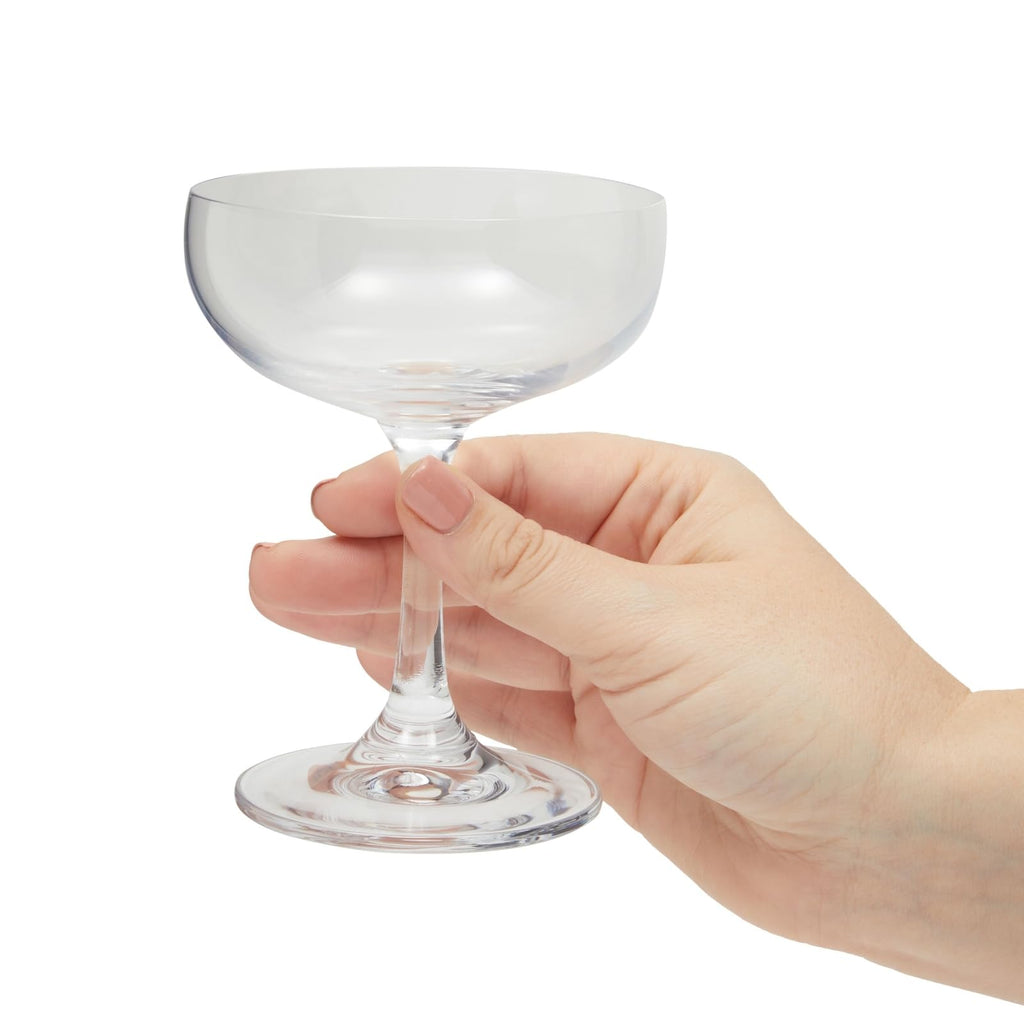 6 Count 7 oz Clear Coupe Glasses I61727