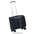 Black 16-Inch Underseat Carry-On Luggage with 4 Spinner Wheels D2322