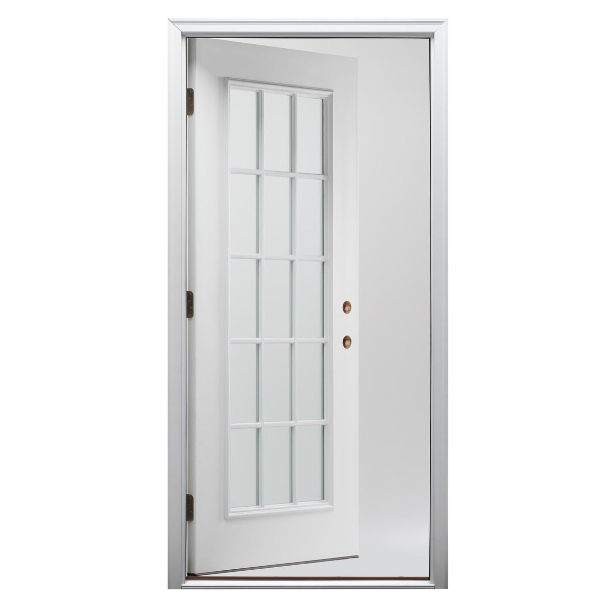 Steel Primed Left Hand In-Swing 15 Lite Clear Glass Front Door M904