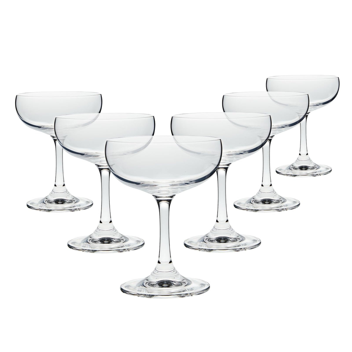 6 Count 7 oz Clear Coupe Glasses I61727