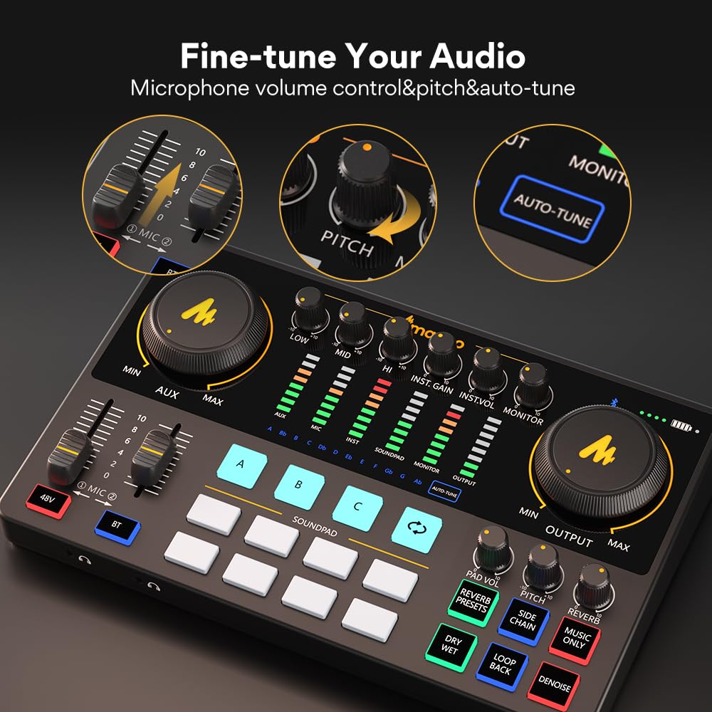 Audio Interface Mixer with XLR Input U766358