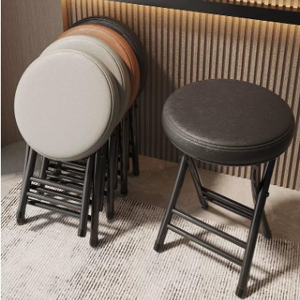 Round Padded Folding Stool Y37305