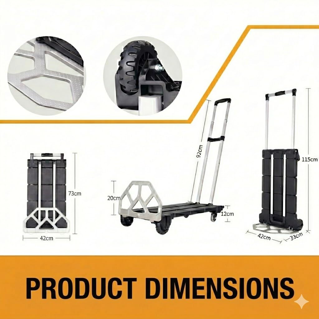 3-in-1 Folding Hand Truck 500 lbs Capacity K294835