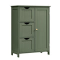 Forest Green 3 Drawer Bathroom Floor Storage Cabinet W9221