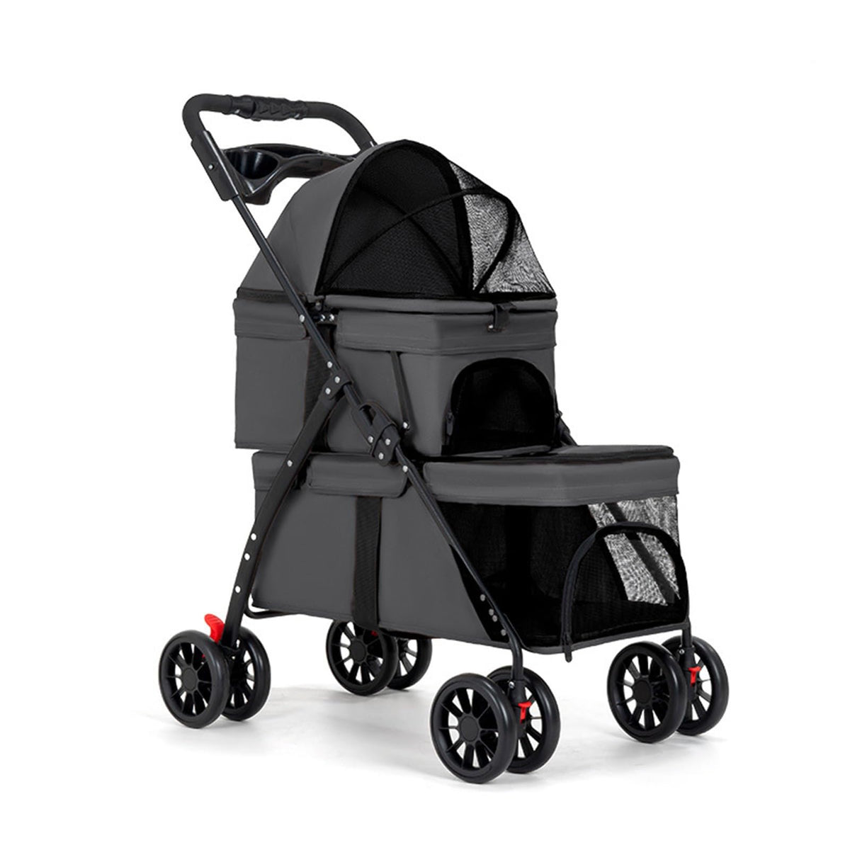 Double Dog Stroller for Medium Small Dogs and Cats W9467