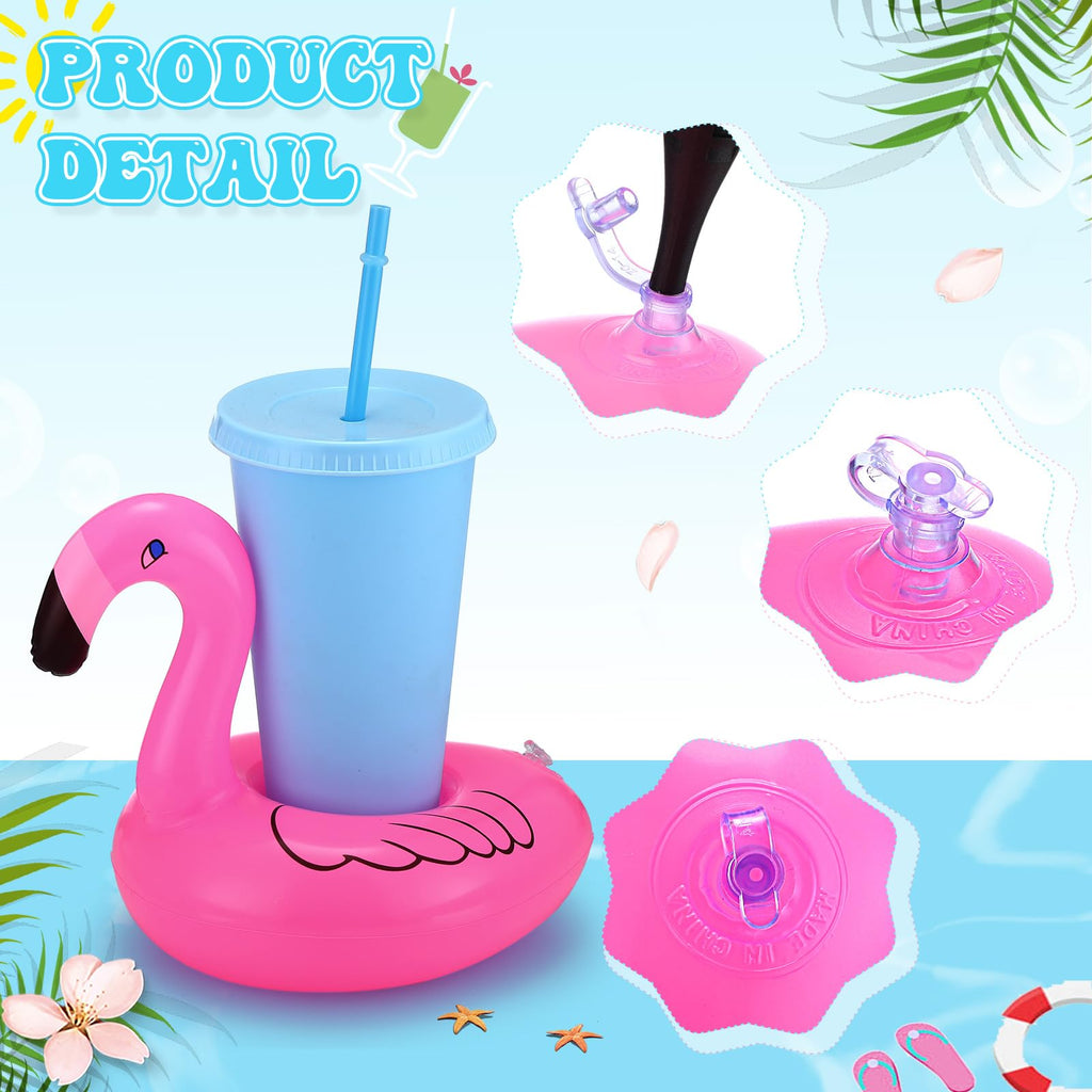 120 Pack Inflatable Drink Holder Pool Floats Z530