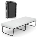 Folding Bed with Mattress Cot Size 75” x 31” Memory Foam Metal Frame Y416