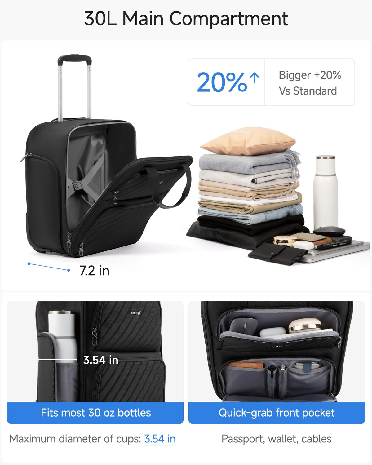 Black Softside Underseat Carry On Bag M76650
