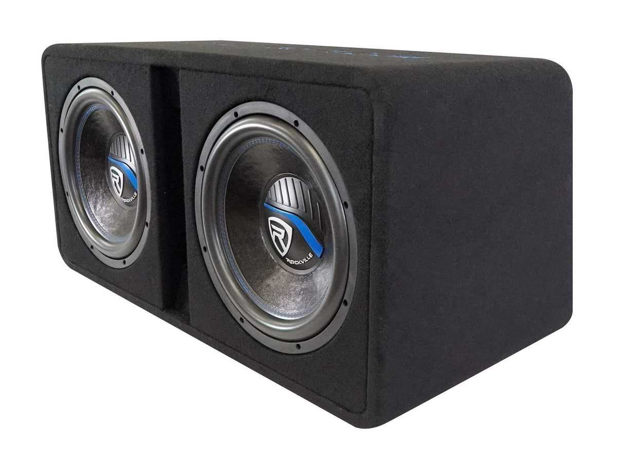 Dual 8" Loaded Car Subwoofer Enclosure with Amp E196828