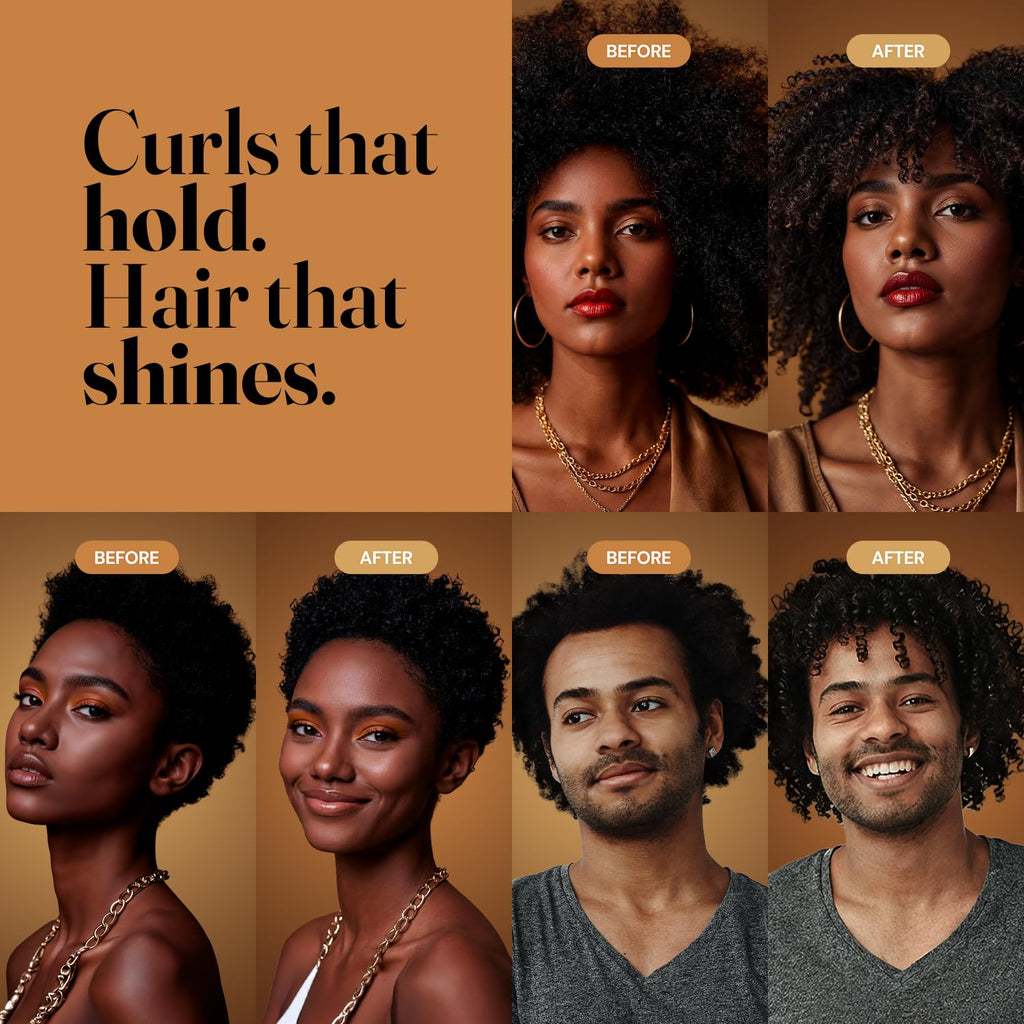 Curly Hair Shampoo Conditioner & Curl Cream Kit, 3x16.9oz R8631