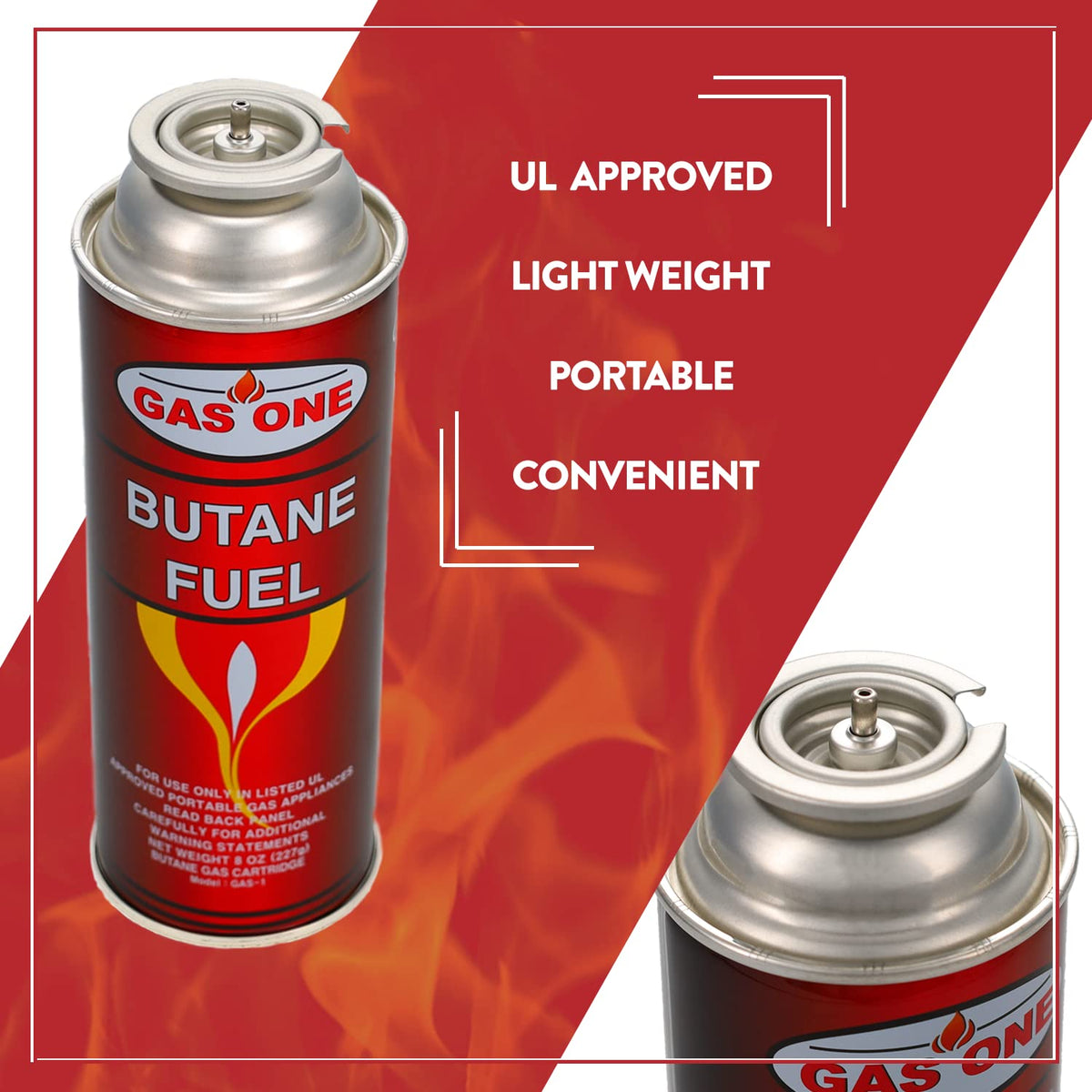 4 Pack 8oz Camping Fuel Canisters U71646