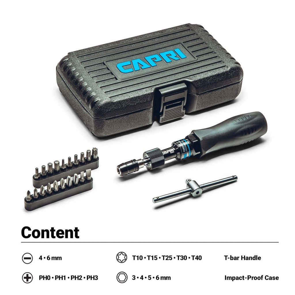 Black 10-50 in-lbs Torque Screwdriver Set O378525