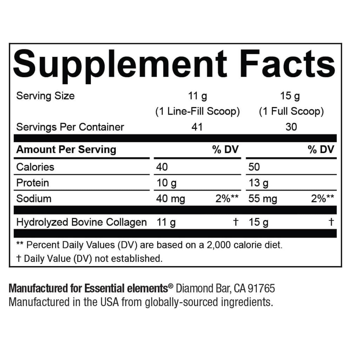 Hydrolyzed Collagen Peptides Powder 30 Servings X5137