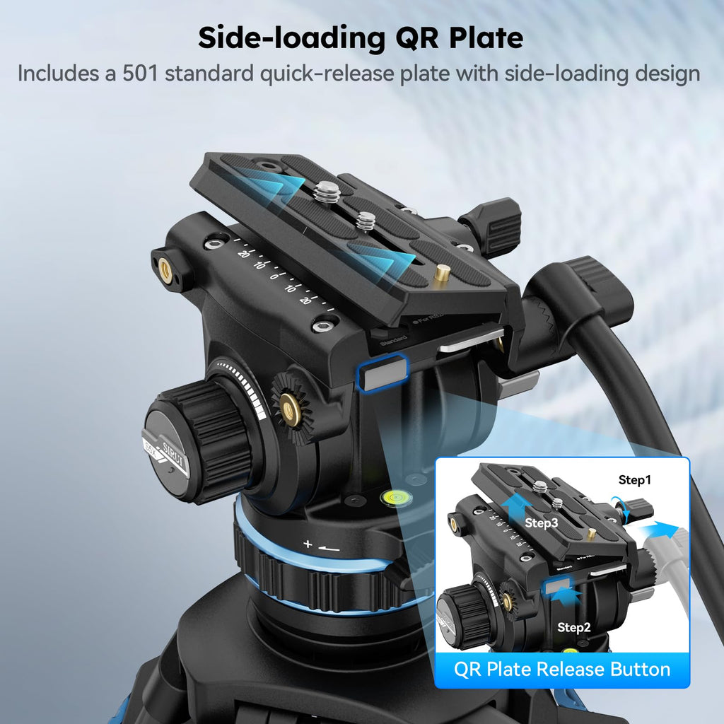 Carbon Fiber Video Tripod with Fluid Head I273684