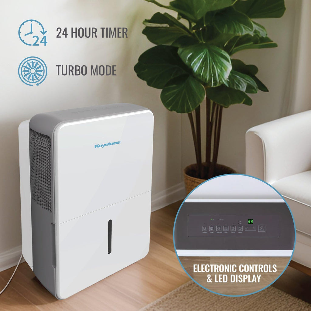 50-Pint Portable Dehumidifier with Auto-Shutoff and Timer K76781