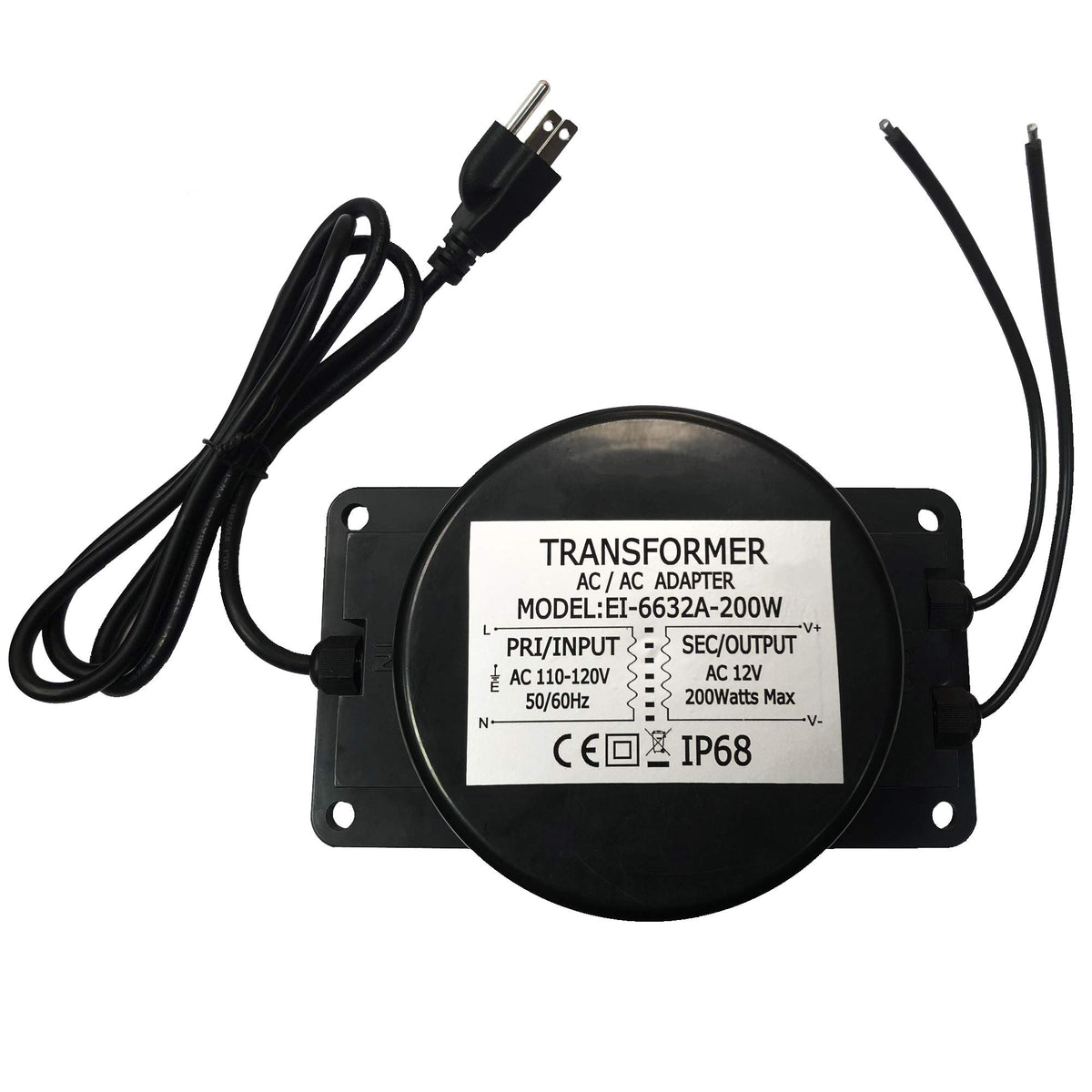 12V AC 200W Waterproof LED Power Supply Transformer P164