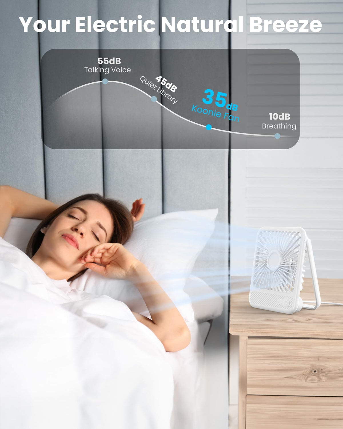 White USB Desk Fan H74996