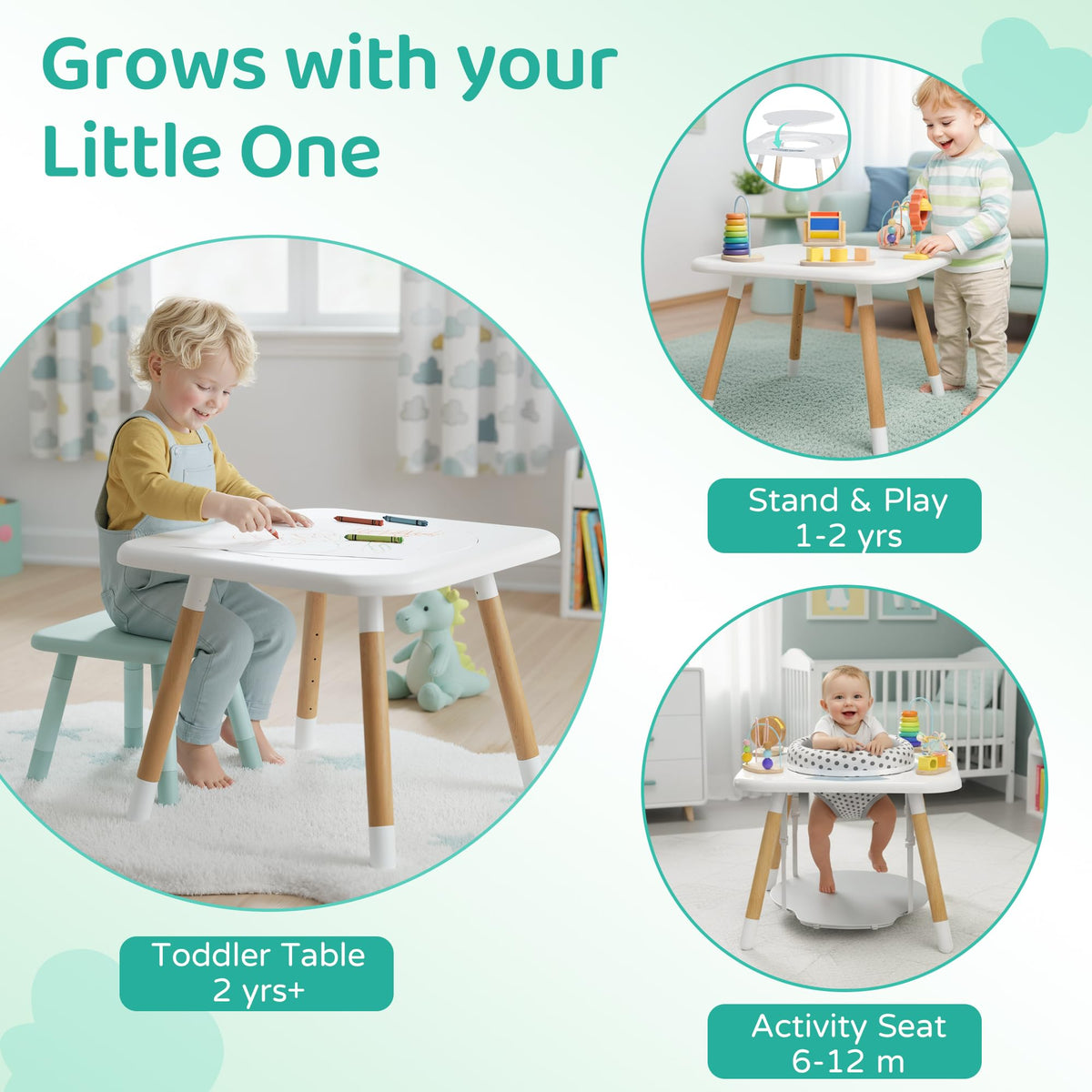 3-Stage Baby Activity Center with 7 Interactive Toys X586