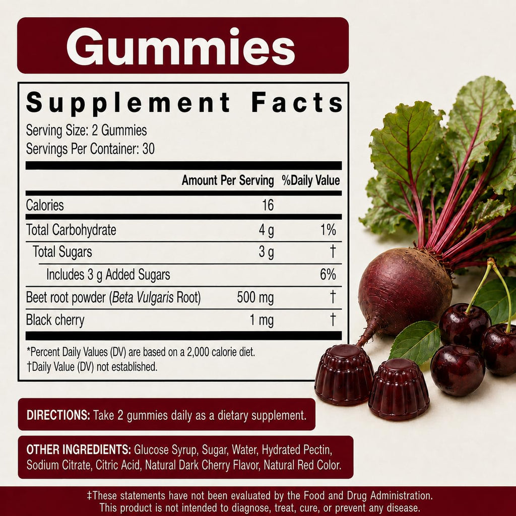 Beet Gummies 60 Count X1163