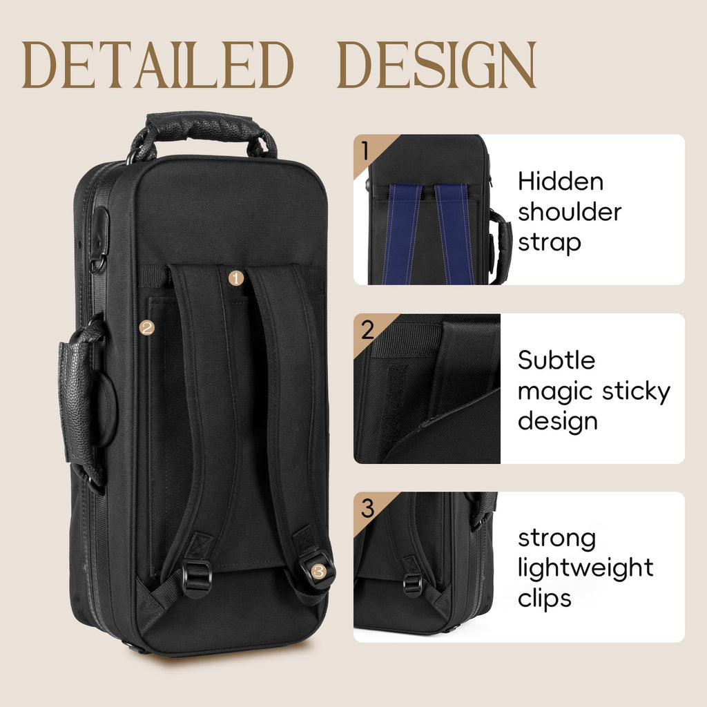 Rectangular Trumpet Case with Backpack Straps C828