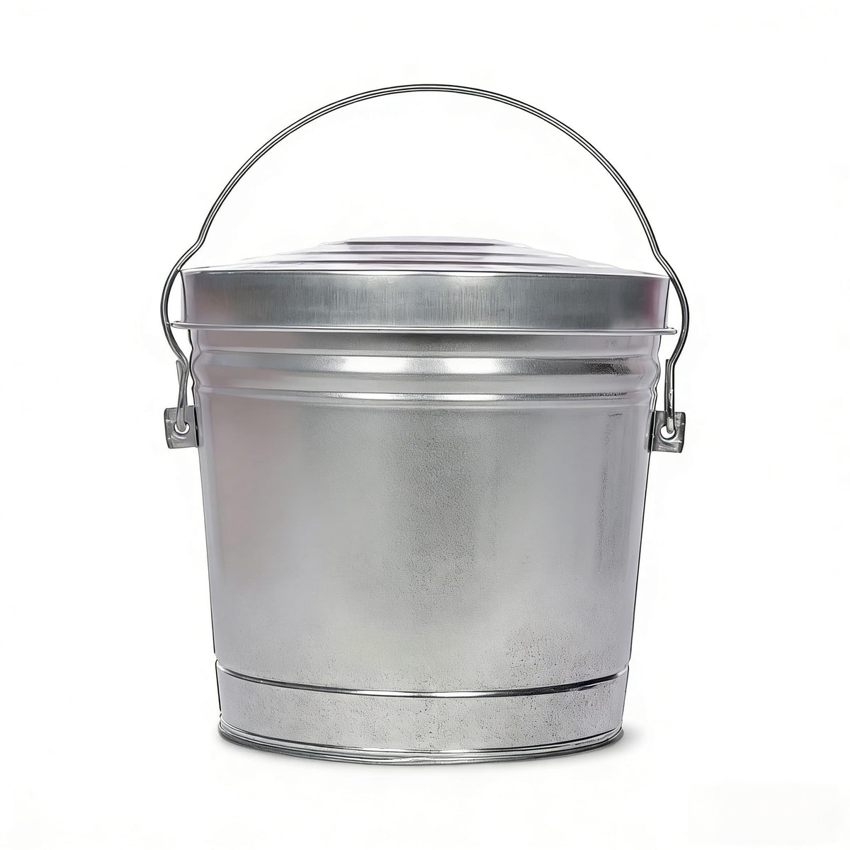 6 Gallon Galvanized Metal Trash Can with Lid S3490