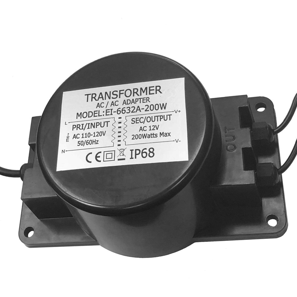 12V AC 200W Waterproof LED Power Supply Transformer P164
