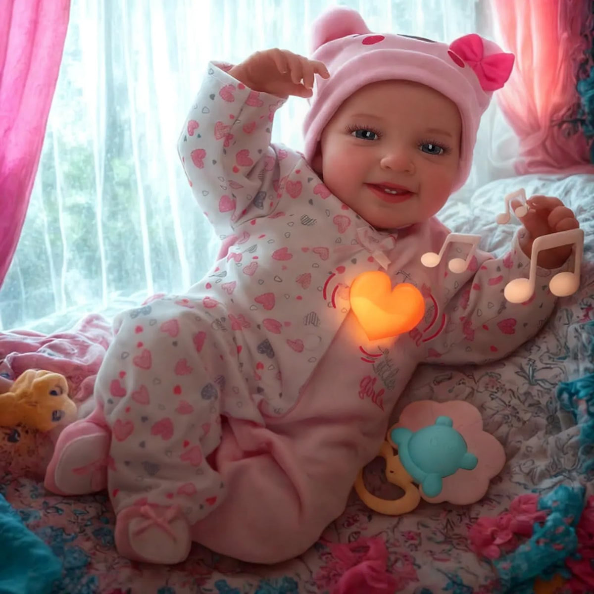 Reborn Baby Dolls with Heartbeat, Coos & Breathing N842800
