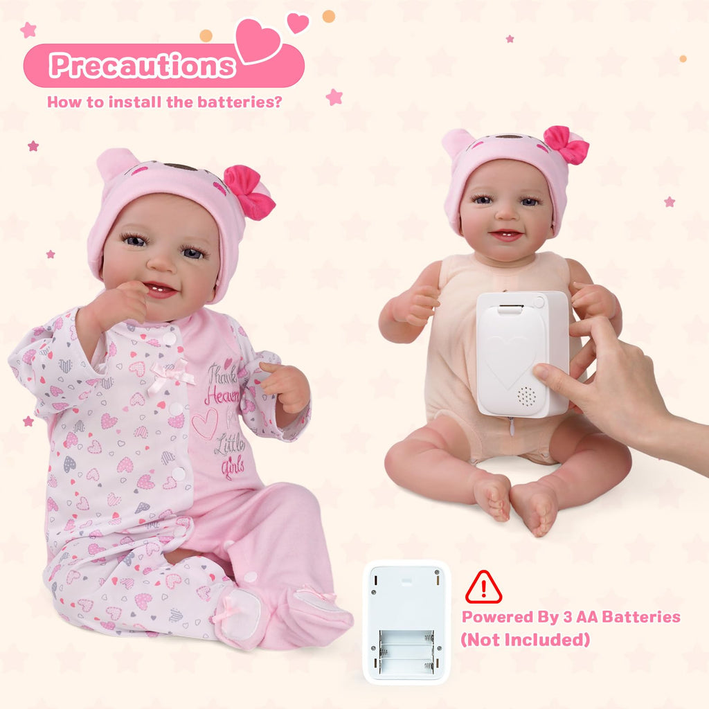 Reborn Baby Dolls with Heartbeat, Coos & Breathing N842800