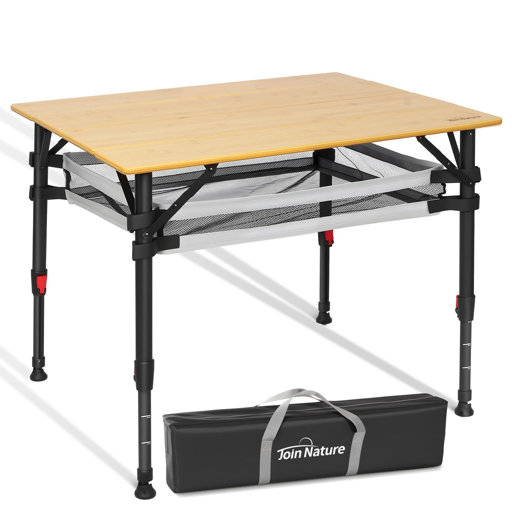 Bamboo Aluminum Folding Camping Table O490