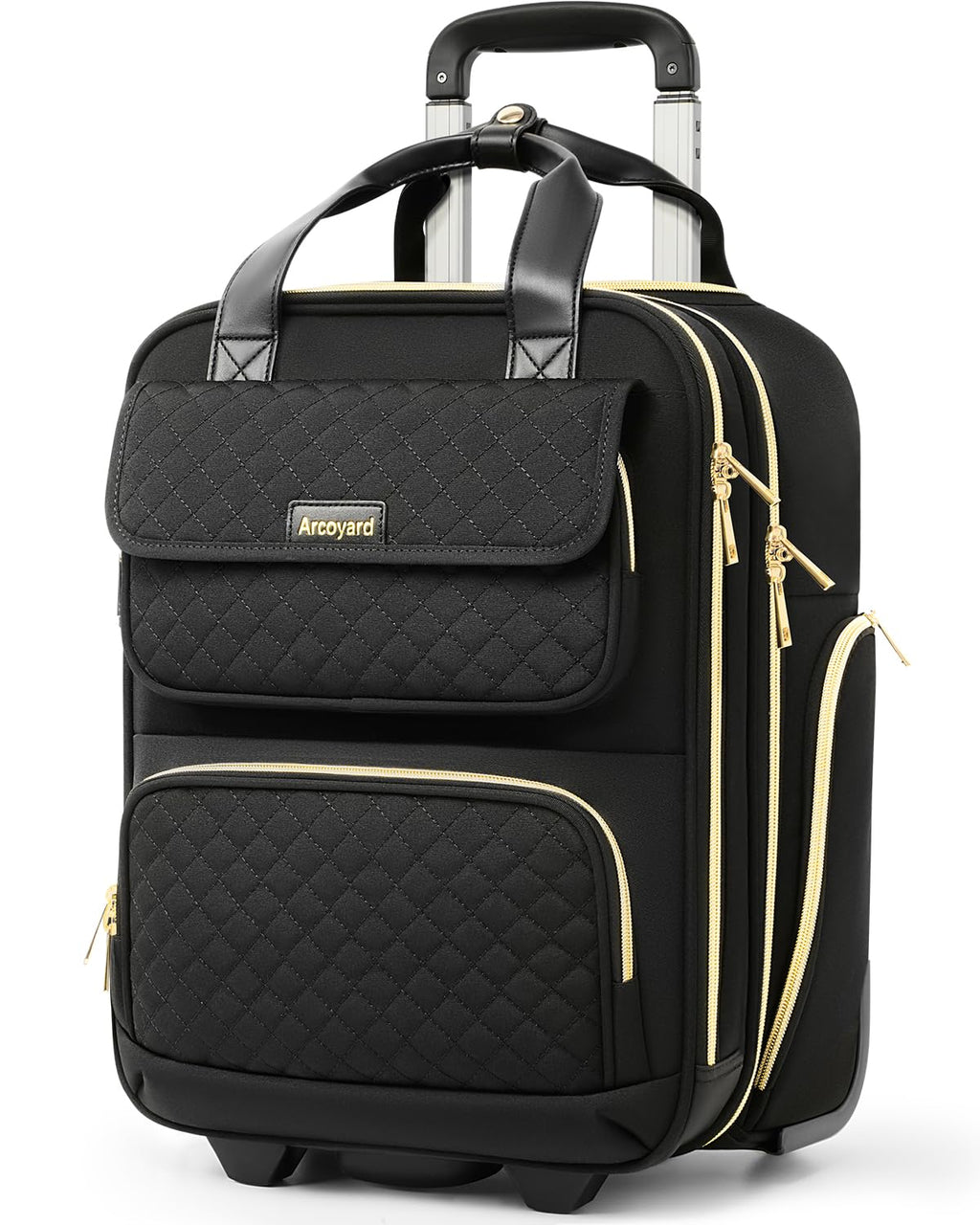 Black 16-Inch Underseat Carry On Luggage with Wheels Q322128